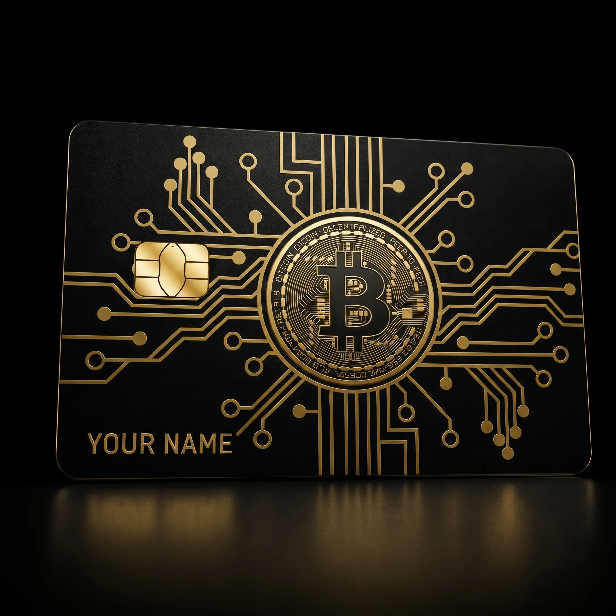 ₿itcoin Circuit Metal Card